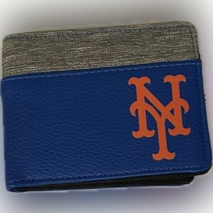 Men's Blue & Orange Team Logo Card Wallet